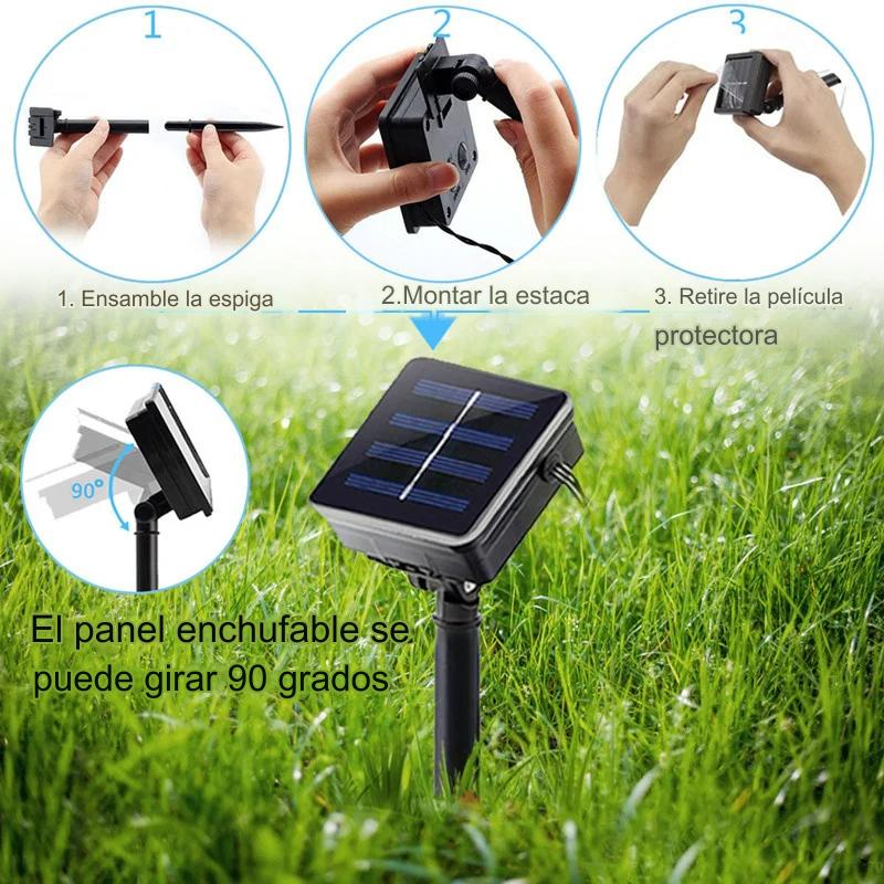 MAGICA LUZ NAVIDEÑA CON PANEL SOLAR ! 100% AHORRO!